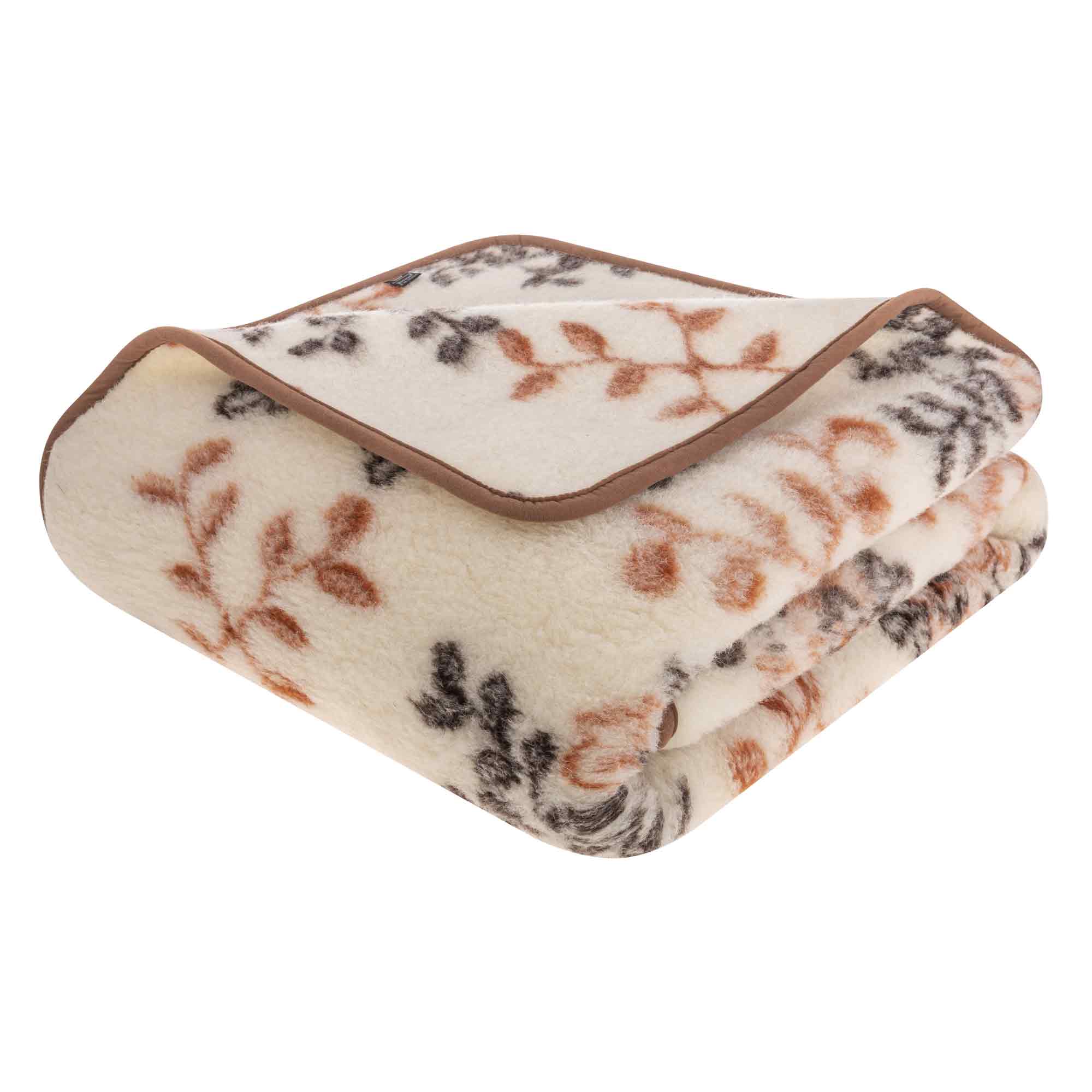 Wełniany Koc MERINO KWIATY